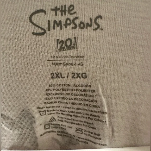 NWOT El Barto BART Simpson White Graphic T-Shirt with Cartoon Design - Picture 10 of 10